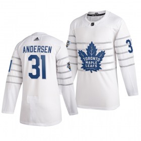 Män NHL Toronto Maple Leafs Tröjor Frederik Andersen 31 Vit Adidas 2020 All-Star Authentic